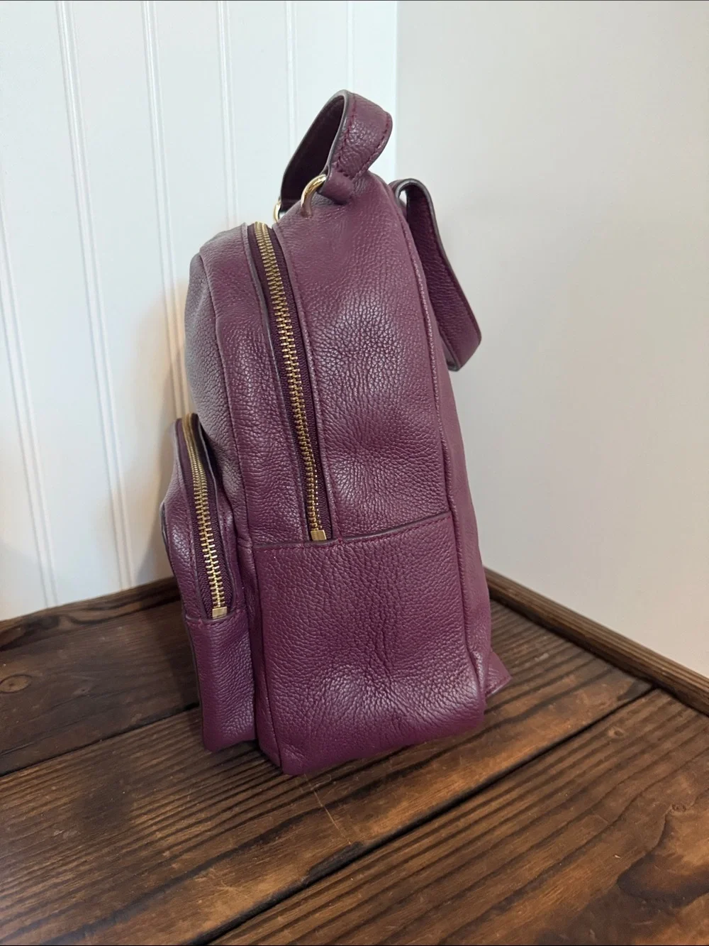 Kate Spade Mini Nicole deep plum Larchmont Avenue Back pack